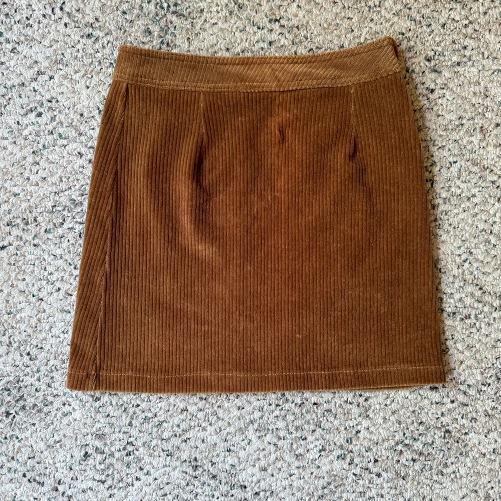 POL Brown Corduroy Ribbed Pencil Skirt Women’s Size Small